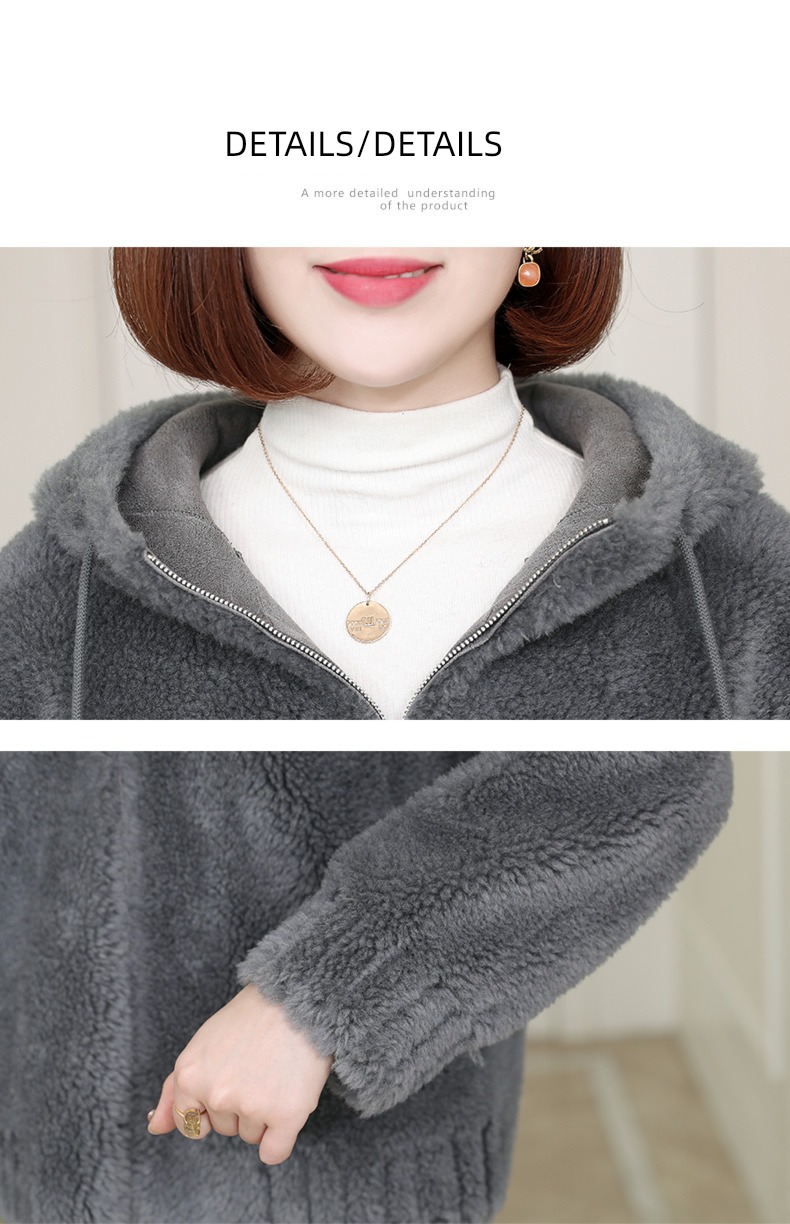 Sheep shearing overcoat female 2022 Autumn and winter new pattern Haining Lamb hair one grain coat leather and fur loose coat have cash less than that is registered in the accounts