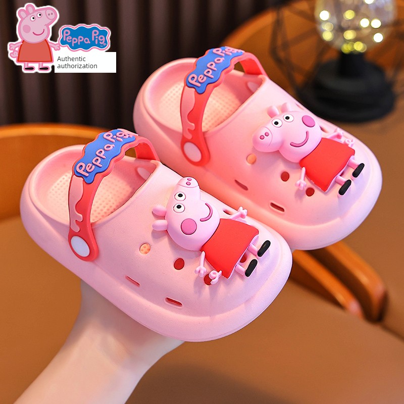 Peppa Pig Official Cartoon Slippers for Children Summer 2026 Home Bath Non-Slip Baby Outdoor Soft Sole Clogs — 7