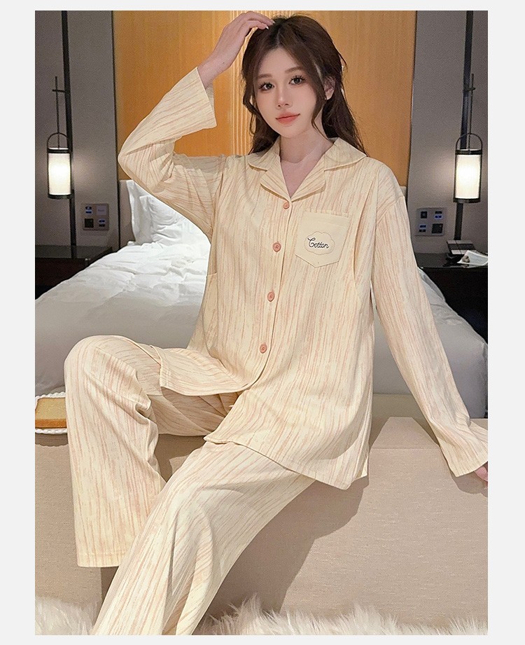 Pure Cotton Postpartum Clothing, Autumn and Winter Postpartum Nursing Pajamas for Women, Special for Breastfeeding, Spring and Autumn Maternity Home — 26