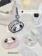 Transparent data cable storage bag portable waterproof travel simple key ring pain bag blind box figure storage bag pendant