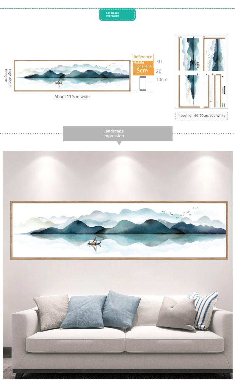 a living room Stickers autohesion three-dimensional sofa Background wall