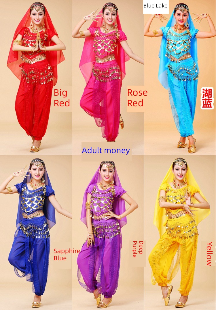 nation Perform Spring and summer Indian dance Belly Short sleeve