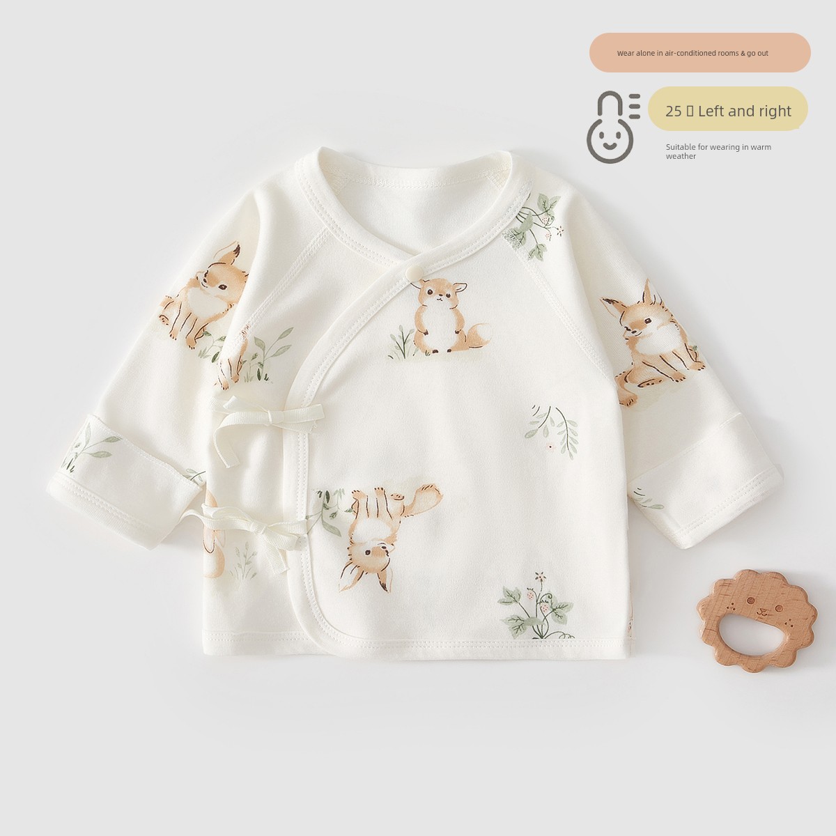 Jq Jingqi Half-Back Shirt for Newborns, Spring and Autumn Clothing, Size 52, Maternity Ward Robe, Newborn Baby Top, Class a — 7