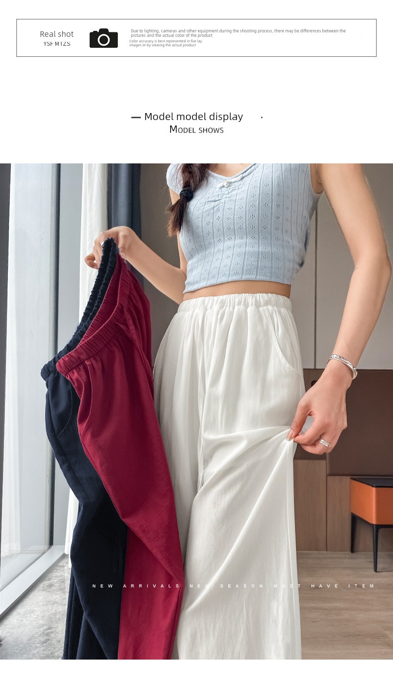Tall Women's Maternity Pants, Cotton-Linen Wide-Leg Pants, Summer Casual Linen Long Pants, Thin Summer Yamamoto Pants for Women — 11