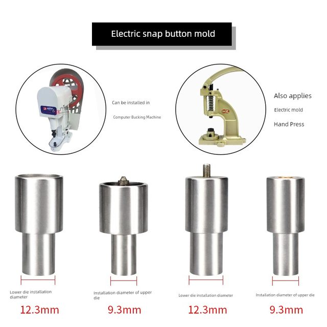 Metal four-fold snap mold 831 633 665 8050 Hand press four-fold snap mold hand-matched