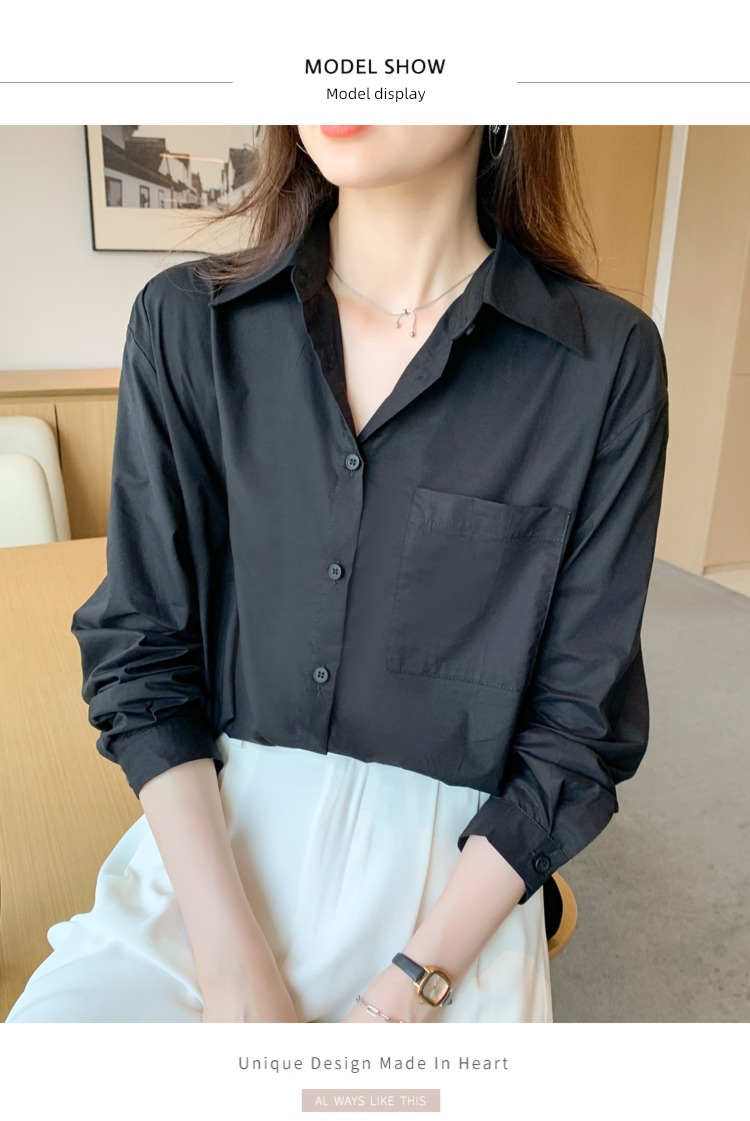 Early autumn Port style Long sleeve Simplicity purple Chiffon shirt