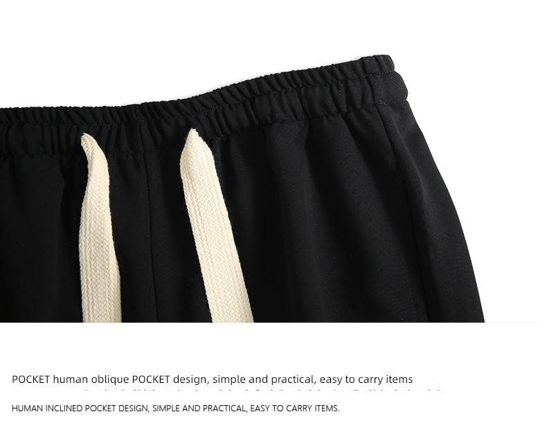 Retro Simple leisure street Broad leg Sagging sensation sweatpants