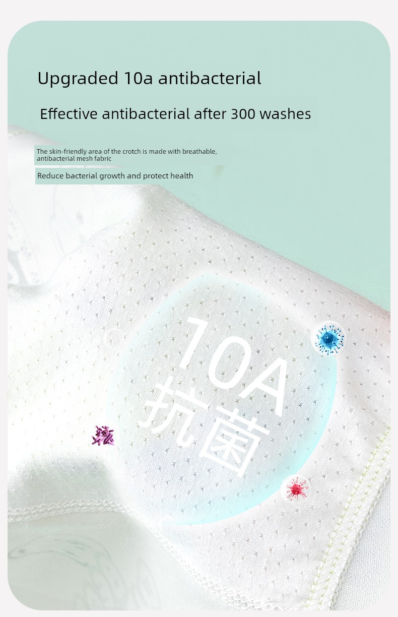 【10A Antibacterial Crotch】Boys' Underwear Children's Class a Pure Cotton Boxer Shorts for Older Boys and Little Boys, All-Cotton Baby Shorts — 6