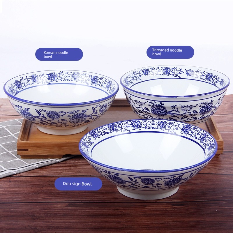 Ceramic Tableware For Home Rain-Hat Shaped Bowl Blue and White Porcelain