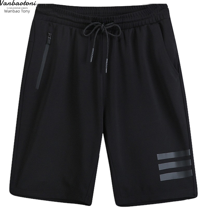 Fattening the fat easy breathable 5 points Ice silk shorts