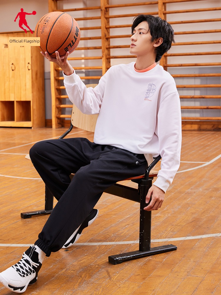 Jordan male trend motion leisure time knitting Round neck Sweater