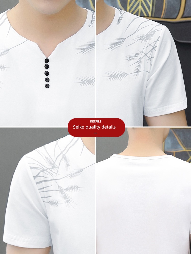 NGGGN man breathable quick-drying V Collar short sleeve T-shirt