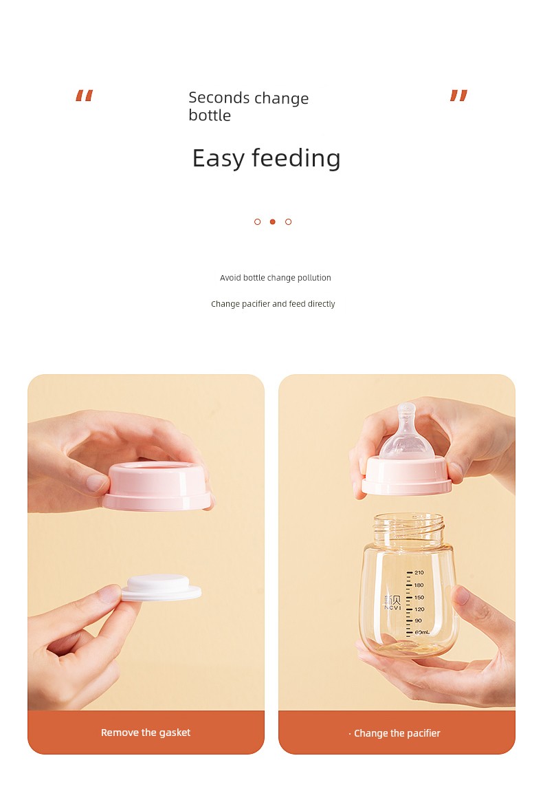 XENBEA PPSU Baby Wide Caliber Fresh-Keeping Breastmilk Bottle — 5