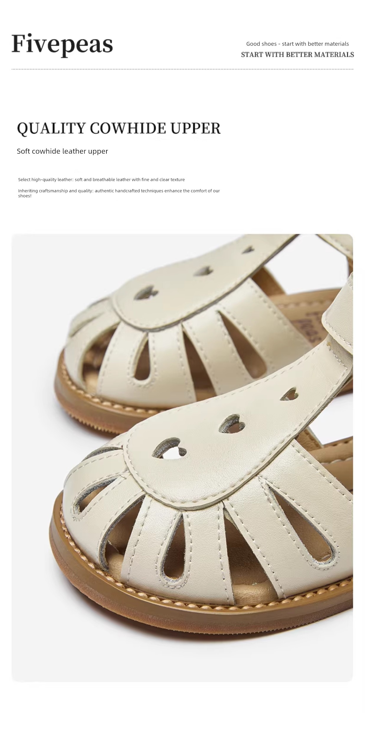 Fivepeas Cowhide Summer Lolita Children's Sandals — 6