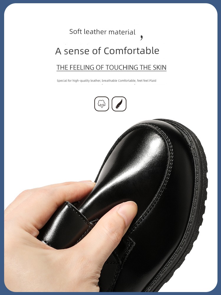 Soft Bottom Performance Boy Student New Arrival Plush Leather Shoes