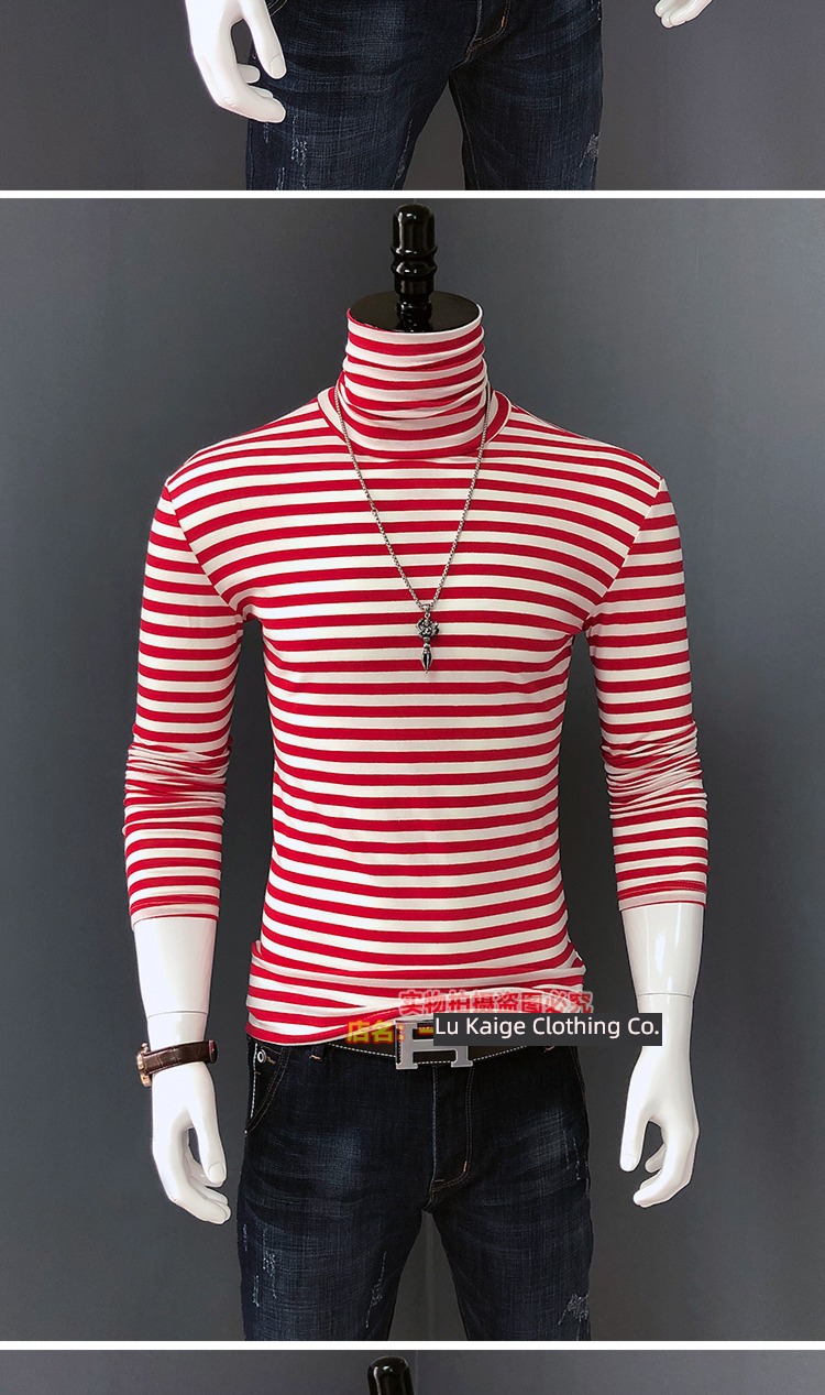 tide High collar man Inner lap Tight fitting Long sleeve Undershirt