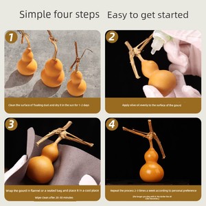 Natural Small Gourd Hand-Twisted Craft Piece, Finely Selected, Soft to the Touch, Wild Dragon Head, Perfectly Proportion