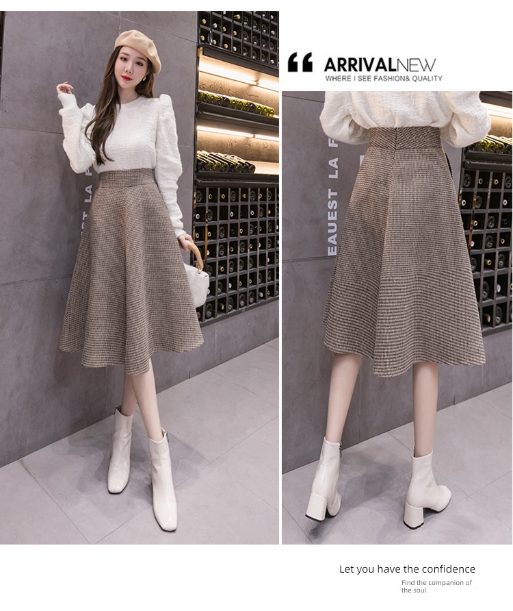 early autumn winter Big swing Wool Half body Women's wear Fluffy skirt