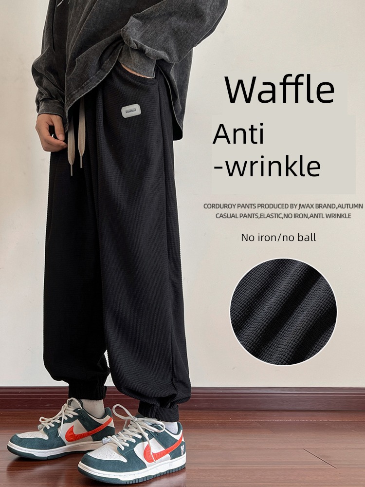 Spring and Autumn Plush thickening solar system American style Casual pants