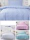 Hospital medical clinic health center bed sheets and quilt covers three-piece set white and blue single-person nursing bed sheet supplies