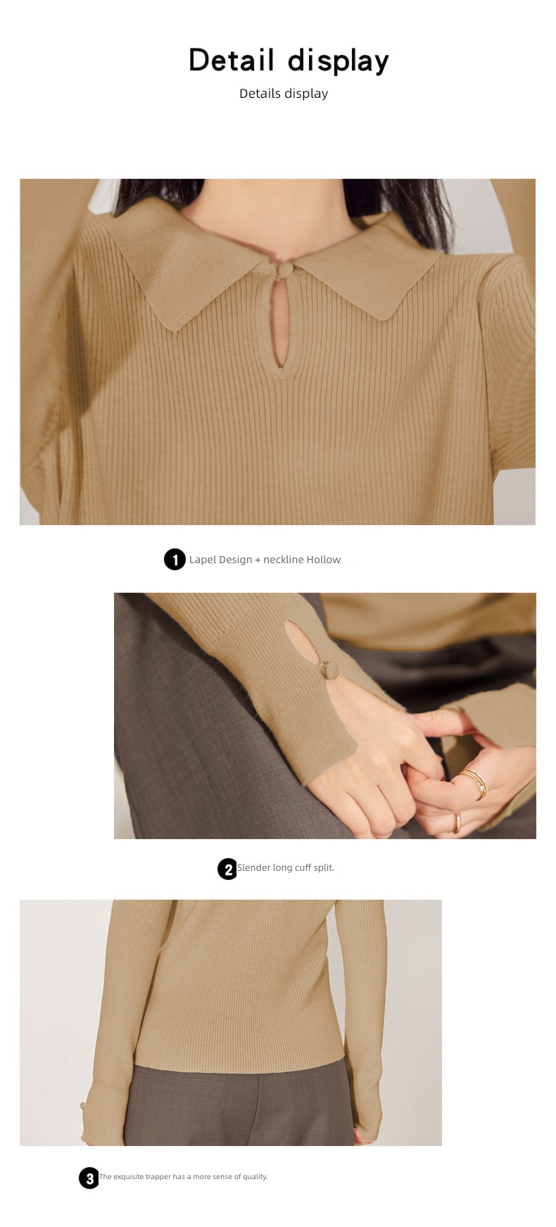 early autumn wool Inner lap Lay a foundation Cuff Fork Sweater
