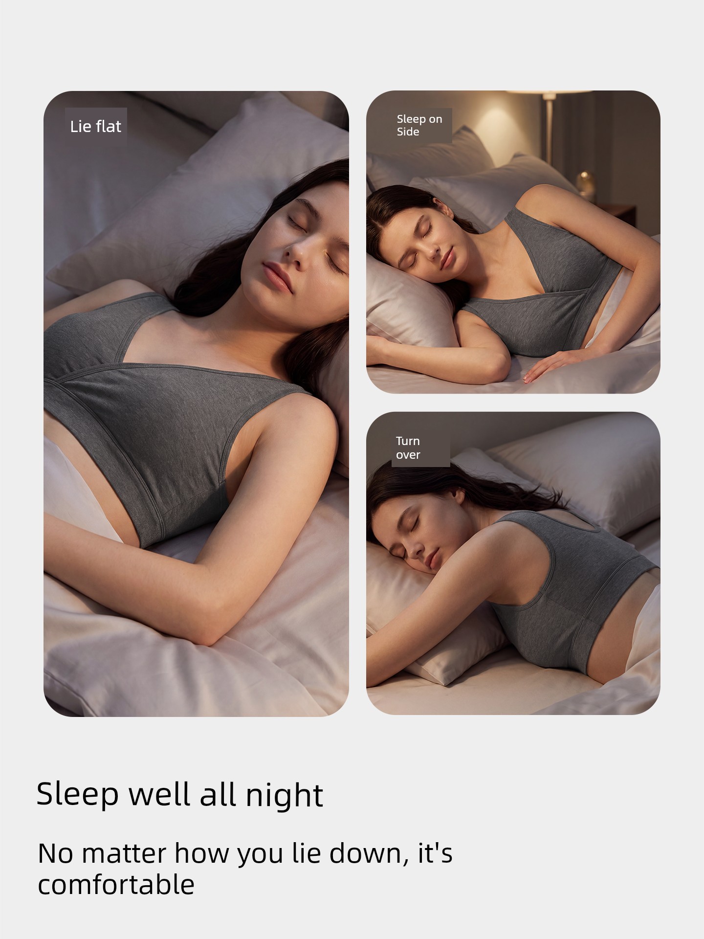 Koyobi Nursing Bra Bamboo Fiber Deep Sleep Postpartum Breastfeeding Special Ultra-Soft Maternity Nursing Bra — 4