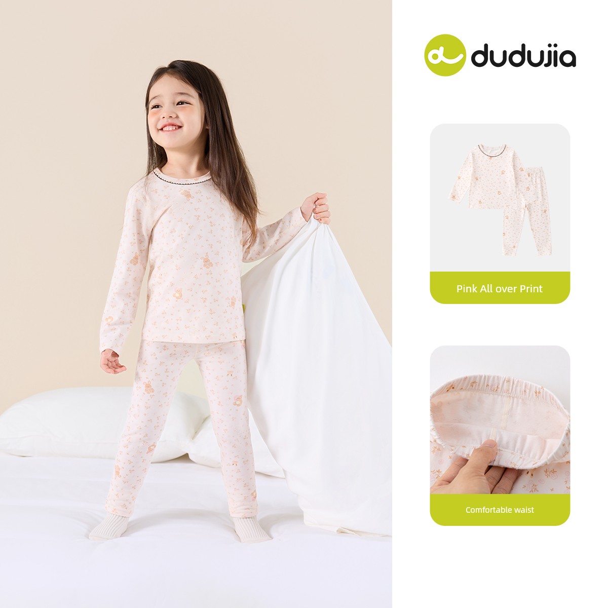 Dudu's Boys' Autumn Clothing Set, Children's Pajamas, Autumn Girls' Pure Cotton Underwear Set, Baby Warm Clothing for Young Children — 8