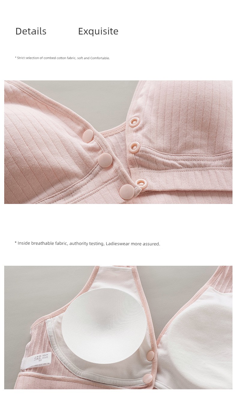 Nursing Intimates Vest Maternity Bra Anti-SAG Push up Postpartum Feeding Pure Cotton Pregnancy Special Pu Wearable While Sleeping — 18