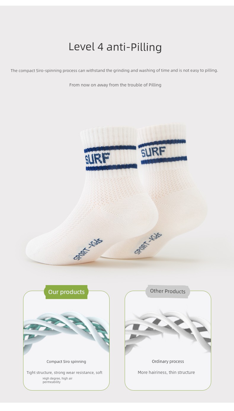 Children's Socks for Boys, Spring and Summer Thin Style, Pure Cotton, Breathable, Odor-Resistant, Mesh Sports Student Socks, Seamless Mid-Tube, White — 7
