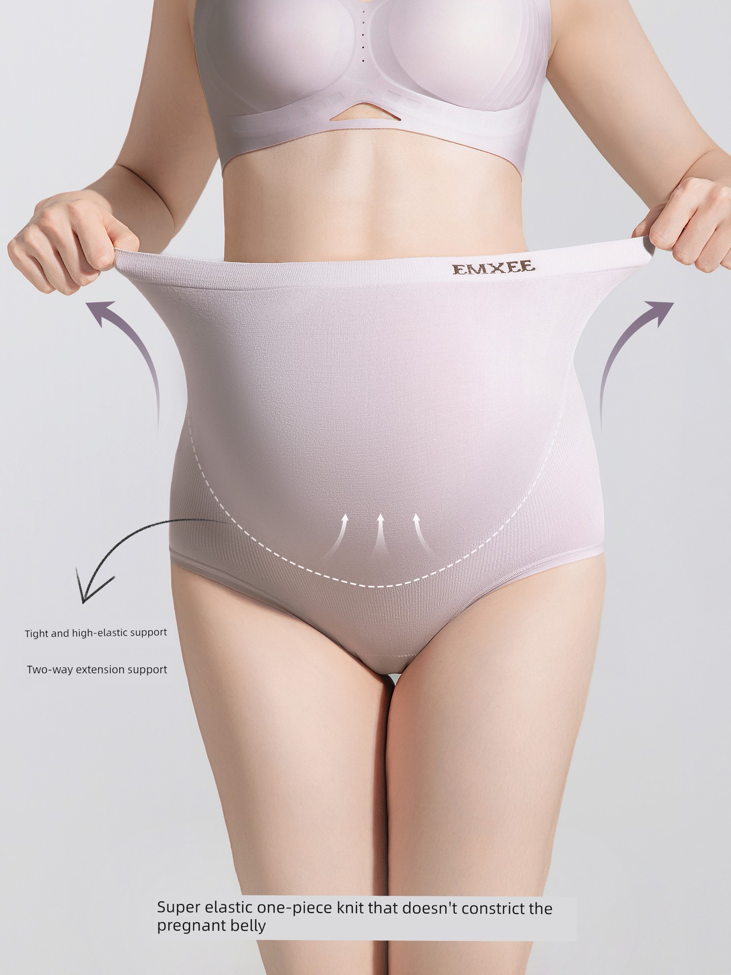 Manxi Ultra-Comfortable Maternity Panties for Early, Mid, and Late Pregnancy, High-Waisted, Seamless, Integrated Silk Gusset Shorts for Women — 3