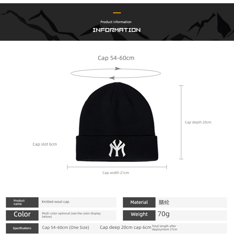 winter Men's style letter grey Plush female woolen hat