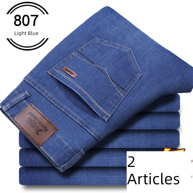 summer Straight cylinder easy youth business affairs ultrathin Jeans