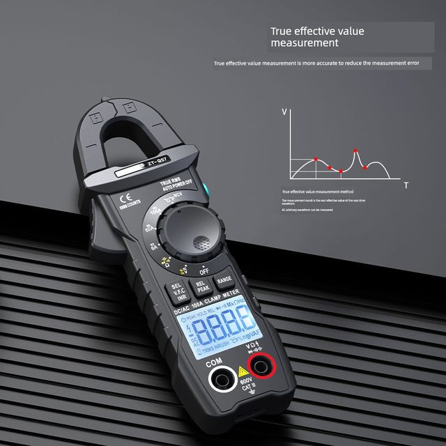 Zhongyi ZT-QS7 small current digital clamp multimeter true RV AC and DC ammeter intelligent anti-burn