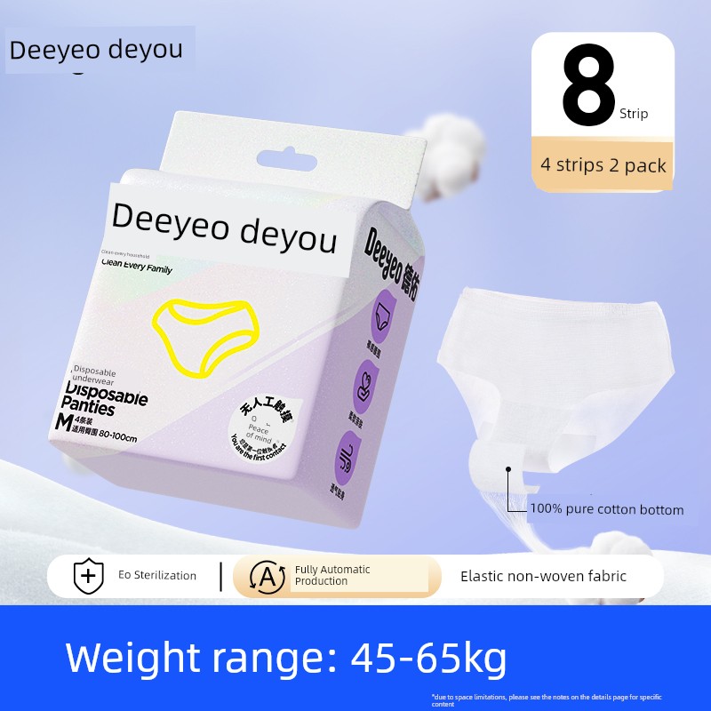 Deyou Disposable Underwear Women's Business Trip Sterilization Disposable Daily Disposable Pants Female Aunt Period — 2
