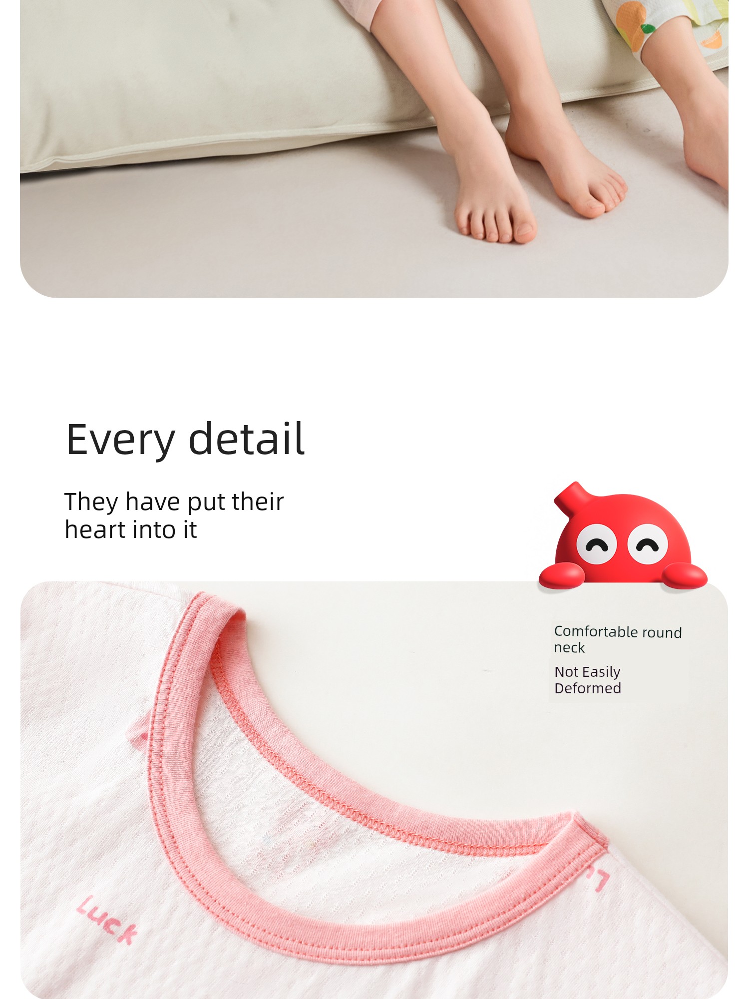 Summer New Arrival Mesh Pure Cotton Antibacterial Air Conditioning Clothes Red Beans — 20