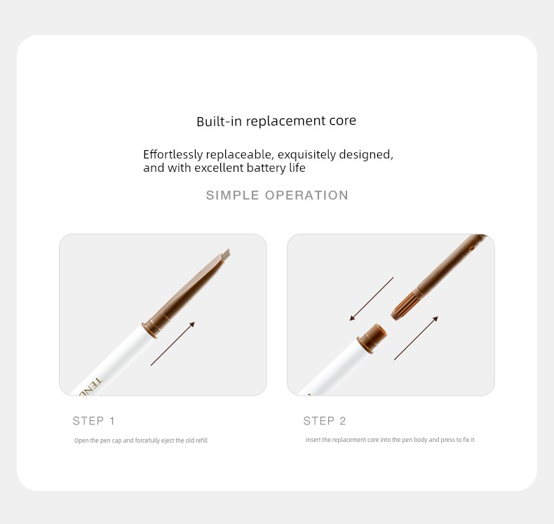 German Nenfu Eyebrow Pencil for Women Preparing for Pregnancy, Waterproof, Sweat-Resistant, Not Easy to Fade, with Distinct, Natural-Looking Eyebrows, — 20
