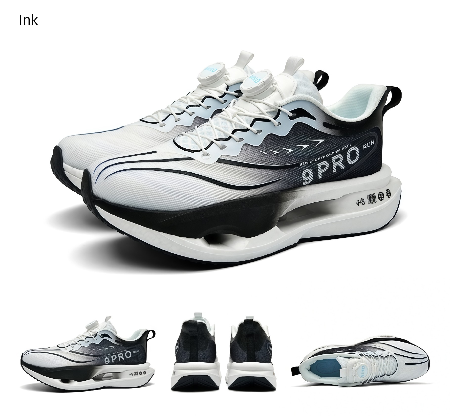 Red Rabbit 9 Pro Children's Shock-Absorbing Sports Shoes, New Autumn Model, Student-Specific Running Shoes, Button Running Shoes for Older Boys — 32
