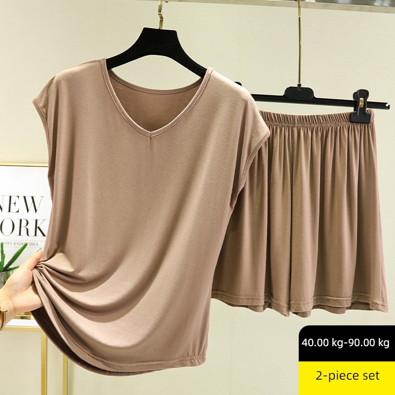 modal  suit easy Home pajamas Sleeveless T-shirt