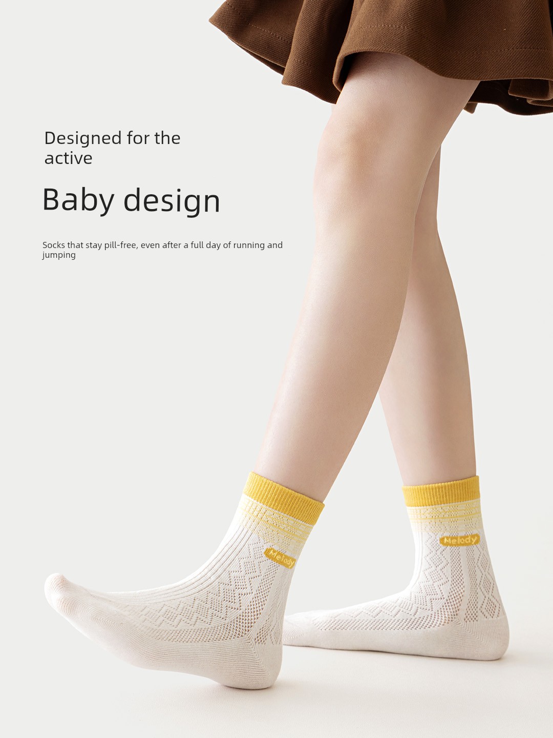 Children's Socks for Girls, Summer Thin Mesh Pure Cotton, Class a Antibacterial, Odor-Resistant, Sweat-Absorbent, for Older Children and Toddlers, Autumn — 4