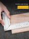 Deli angle ruler 90 degree stainless steel thickened 300mm woodworking decoration L-shaped ruler crooked ruler wide seat right angle ruler lean ruler