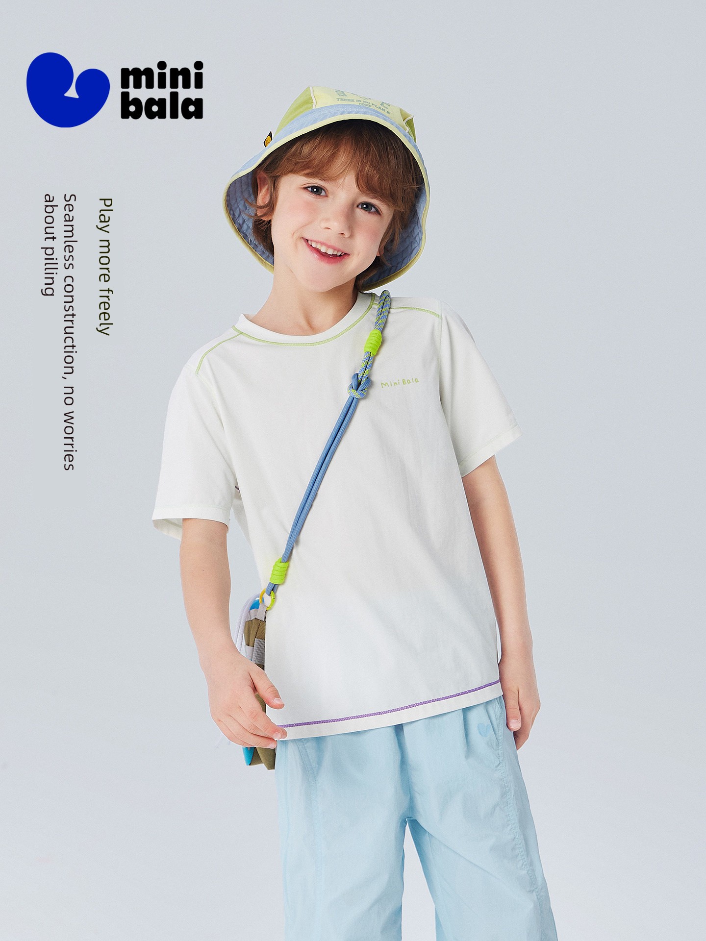 Mini Balabala Short-Sleeved T-Shirts and Pants for Boys and Girls, Summer Quick-Drying Kidsren's Tops, Shorts and Leggings Collection — 4