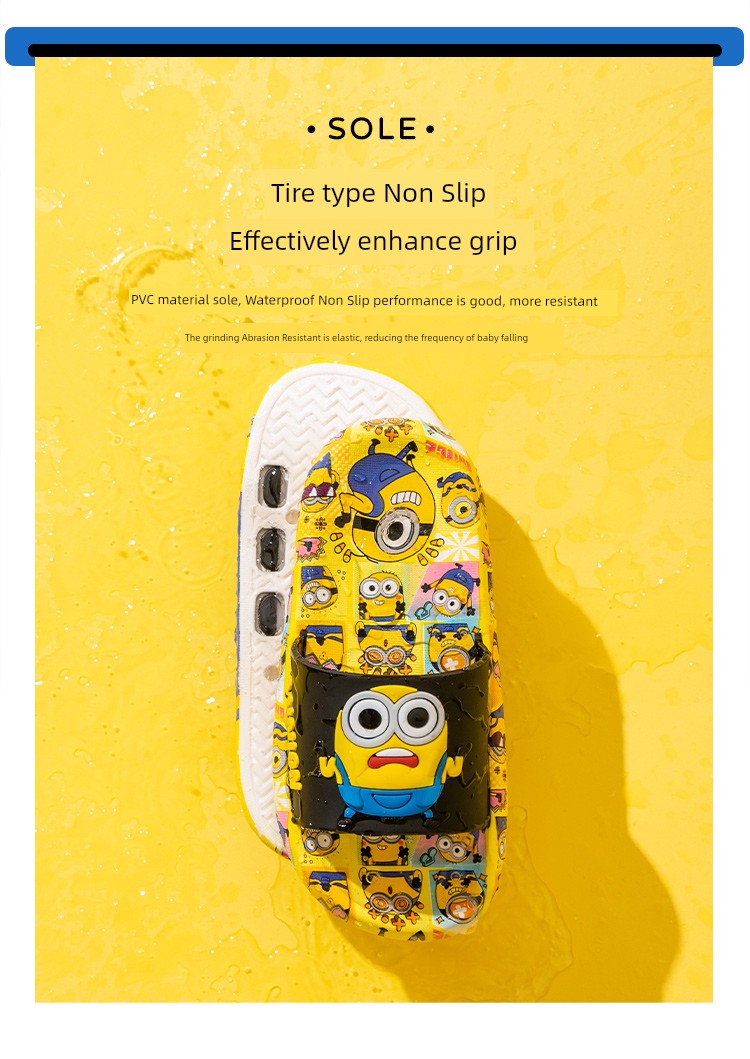 Minions Children's Slippers Indoor Summer Cartoon Home Non-Slip 2026 New Model Parent-Child Boys Girls Sandals — 14