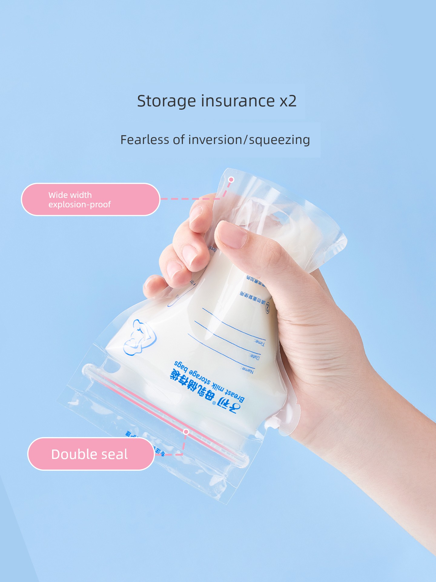 Zichu Milk Storage Bag, Refrigerator-Specific Breast Milk Preservation Bag, Small Capacity Milk Storage Bag, 120ml Freezer Bag, Fresh-Keeping Milk Bag — 4
