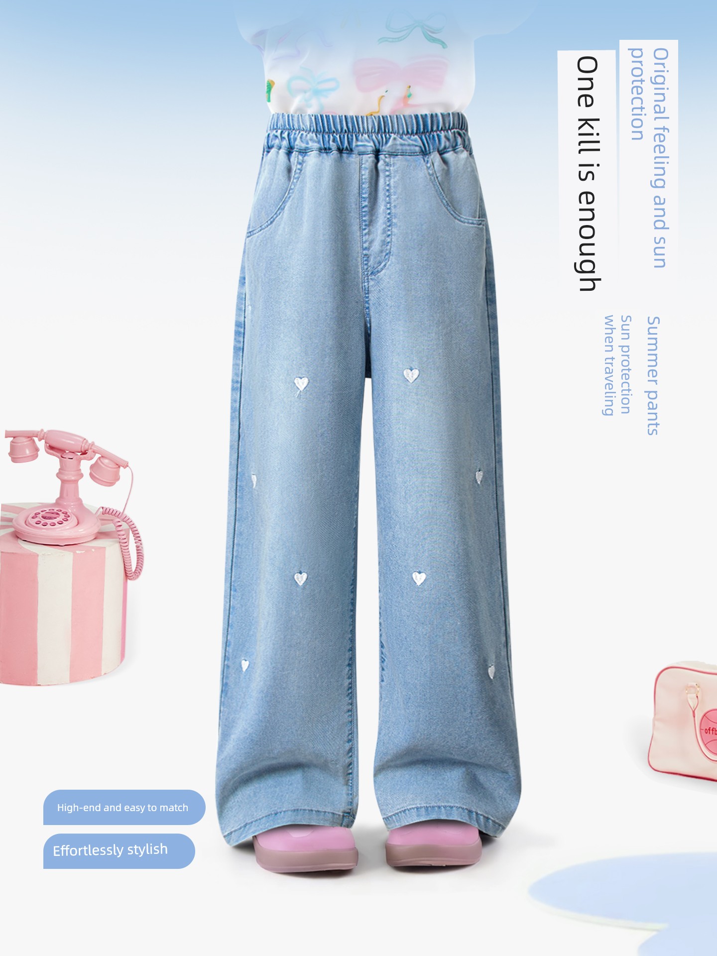 Jeanswest Group J.Kids Girls' Summer Set 2026 New Summer Outfit Children's Short-Sleeve Thin Pants B — 4