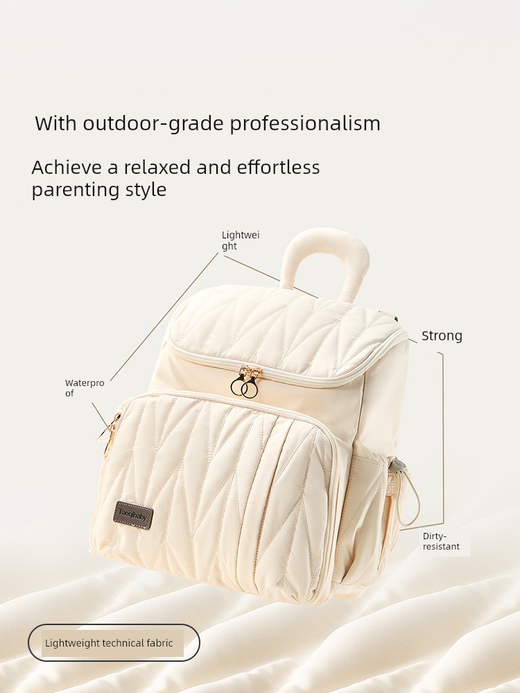Taoqibaby Ultra-Light Mommy Bag, Portable, Lightweight, Large-Capacity, Multi-Functional, Stylish Backpack for Mother and Baby Outings