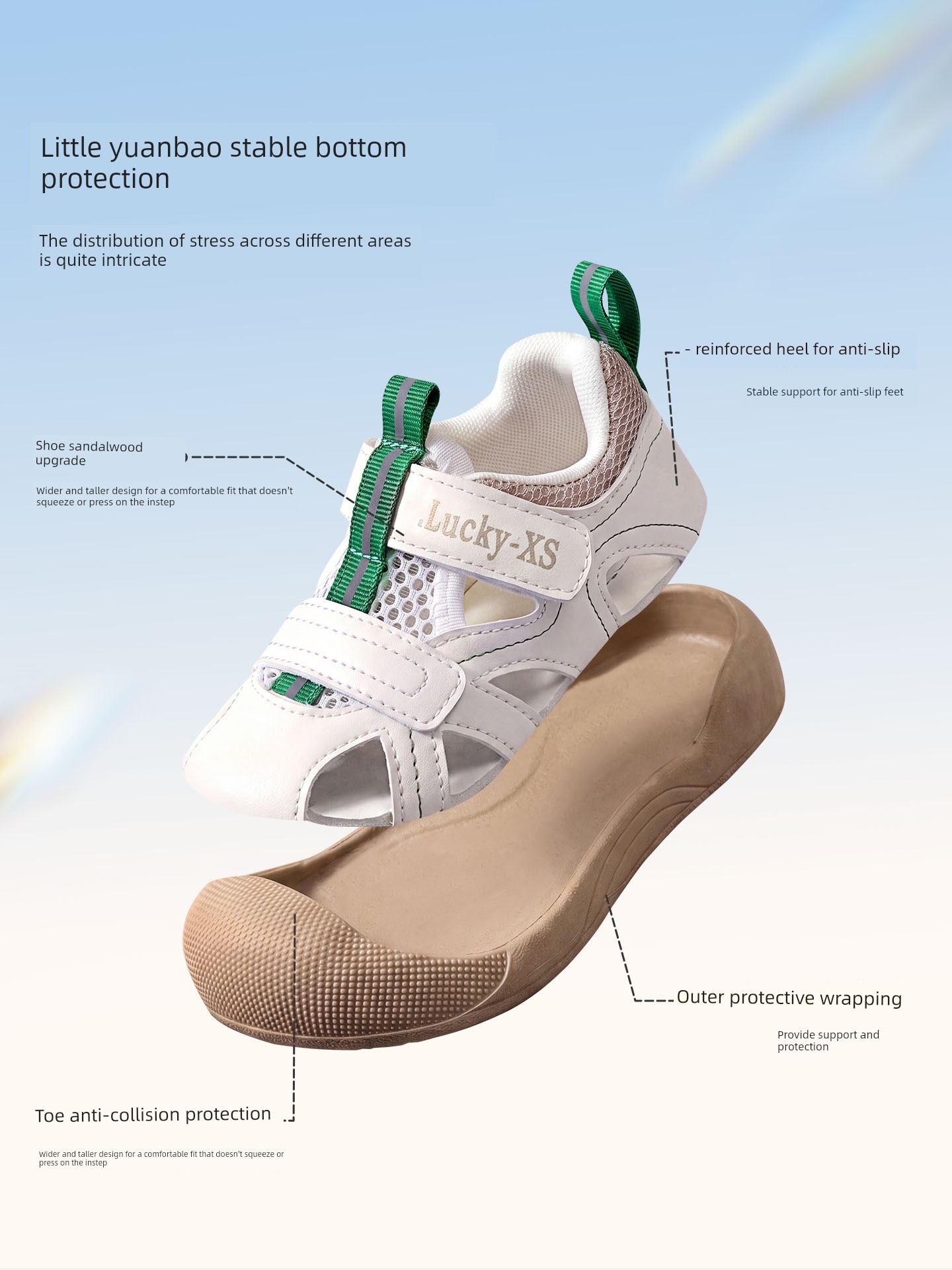 Jq Jingqi Baby Sandals Summer New Style Non-Slip Soft-Soled Baby Shoes for Boys and Girls with Hollow Mesh Breathable Functional Shoes — 2
