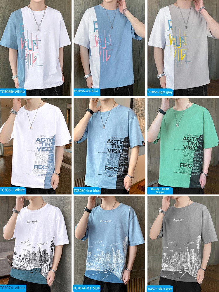 NGGGN man ins Port style Put on your clothes Short sleeve T-shirt