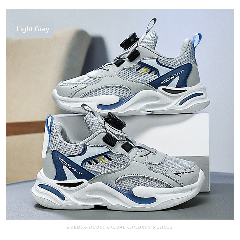 Babudou Boys' Shoes 2026 New Spring and Autumn Children's Sports Shoes for Older Kids, Lightweight Breathable Mesh for Elementary School Students — 10