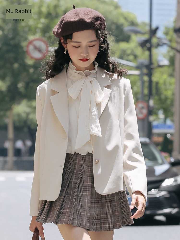 Frenulum Early autumn French Retro Long sleeve Chiffon shirt
