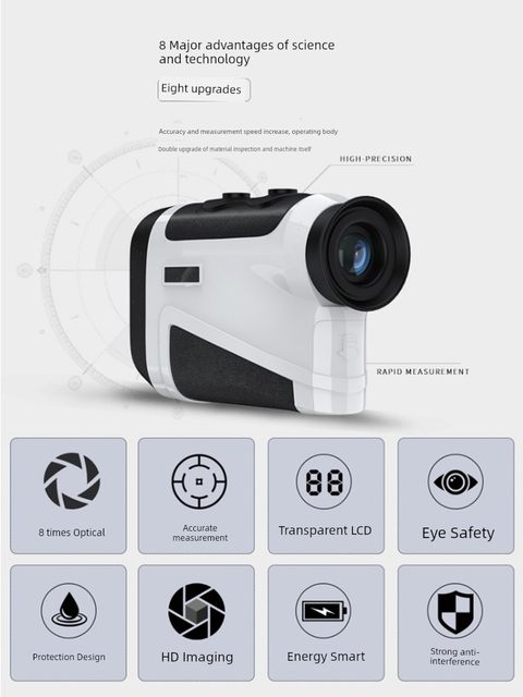 Handheld infrared high-precision laser rangefinder telescope altimeter electronic ruler outdoor 1500 meters outdoor